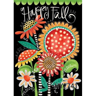 Happy Fall Flowers  Mini 12" x 18"