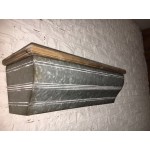 Shelf/ Metal Galvanized/Wood 56,5x18x17,5cm  