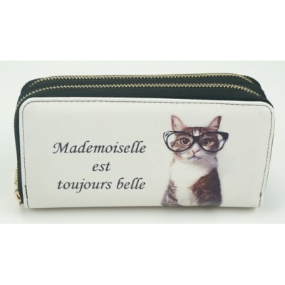  Porte-Monnaie  Mademoiselle Est Toujours Belle / 19x4,5x10cm