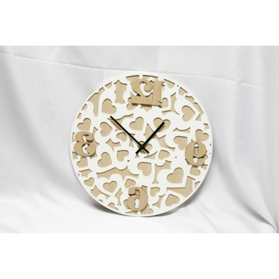 Scandinavian Wood Wall Clock 39x3.5x39cm 