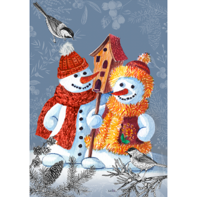 Le couple bonhomme de neige  - Nouveauté-hiver -Pre-booking 2021-22