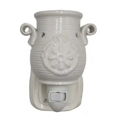 White Plug in Candle Warmer with Handle