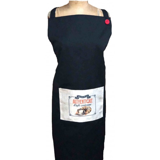  Apron Cafe-croissant with 10" x 6" front pocket