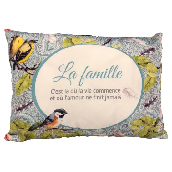  Pillow  made of polyester for inside or outside /La famille
