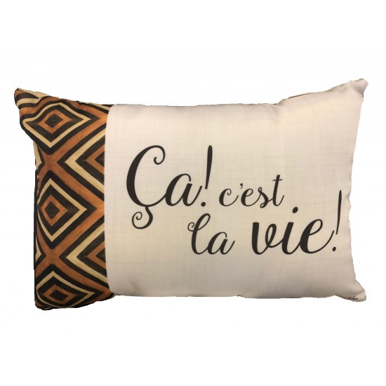  Pillow  made of polyester for inside or outside / Ca c'est la vie 