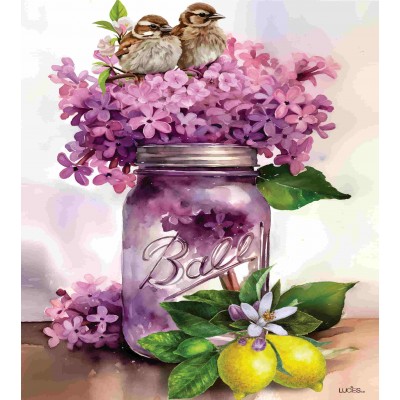 Lilac Bouquet - Swedish Dishcloth